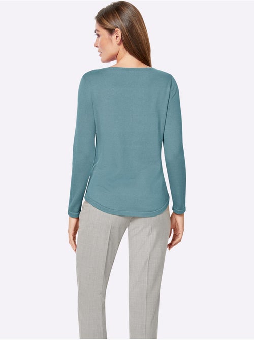 Pull femme en maille uni manches longues - Taille standard - Witt - Kiabi Pull femme en maille uni manches longues - Taille standard - Witt - Kiabi