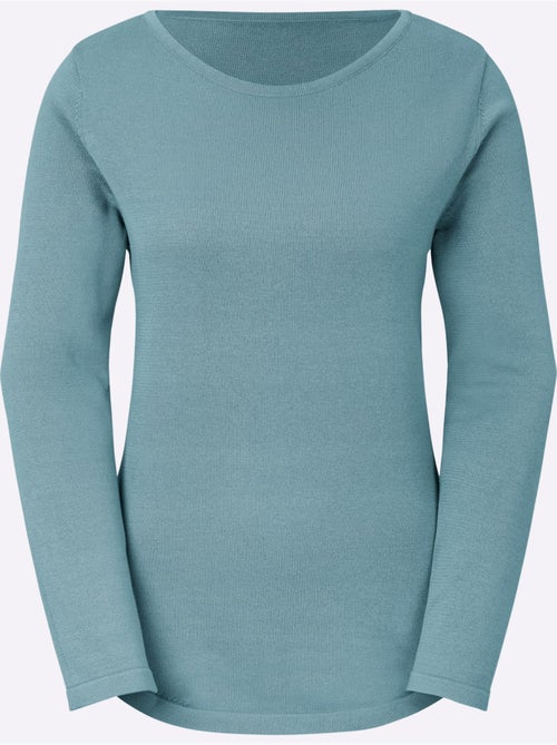 Pull femme en maille uni manches longues - Taille standard - Witt - Kiabi Pull femme en maille uni manches longues - Taille standard - Witt - Kiabi