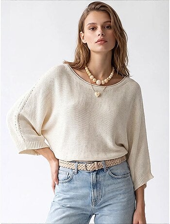 Pull femme en mélange coton mixray