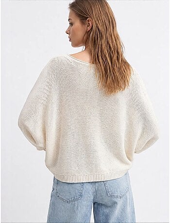Pull femme en mélange coton mixray