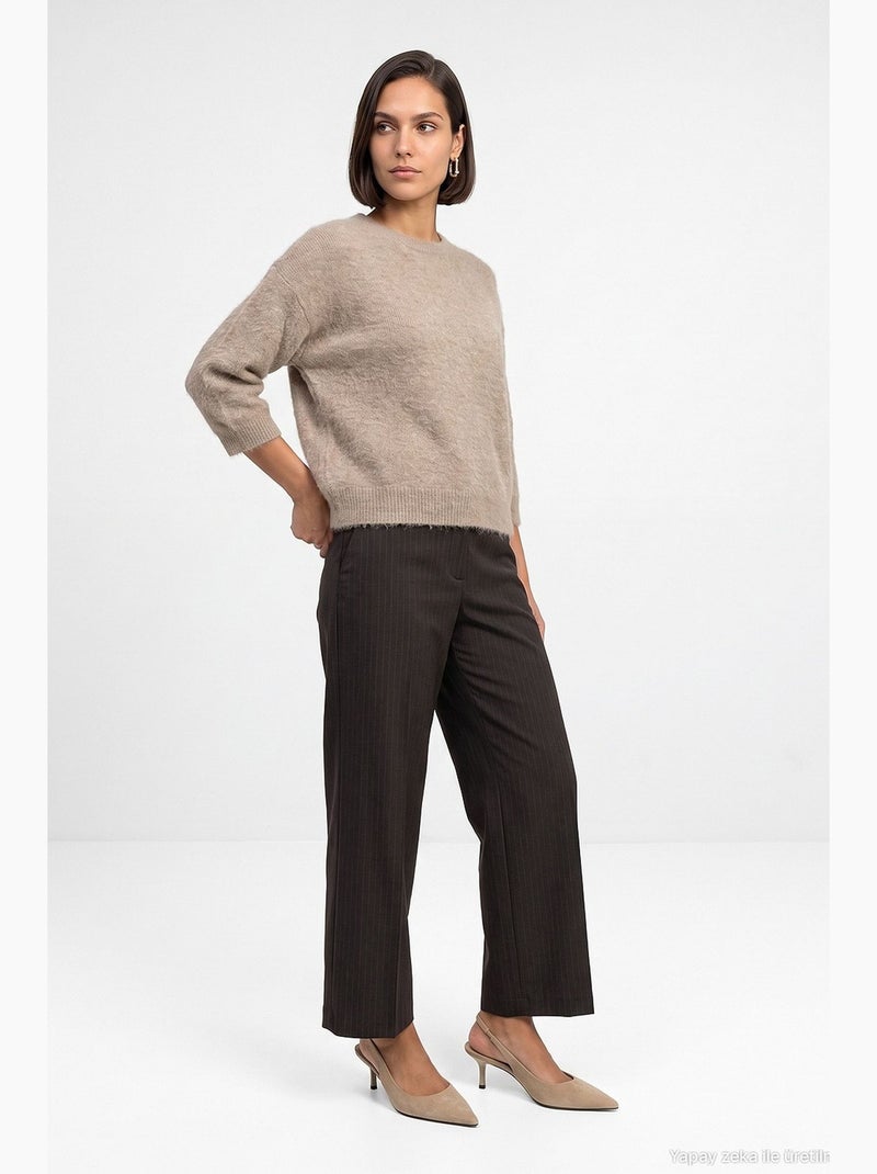 Pull femme en mélange de laine dilvin Beige naturel - Kiabi