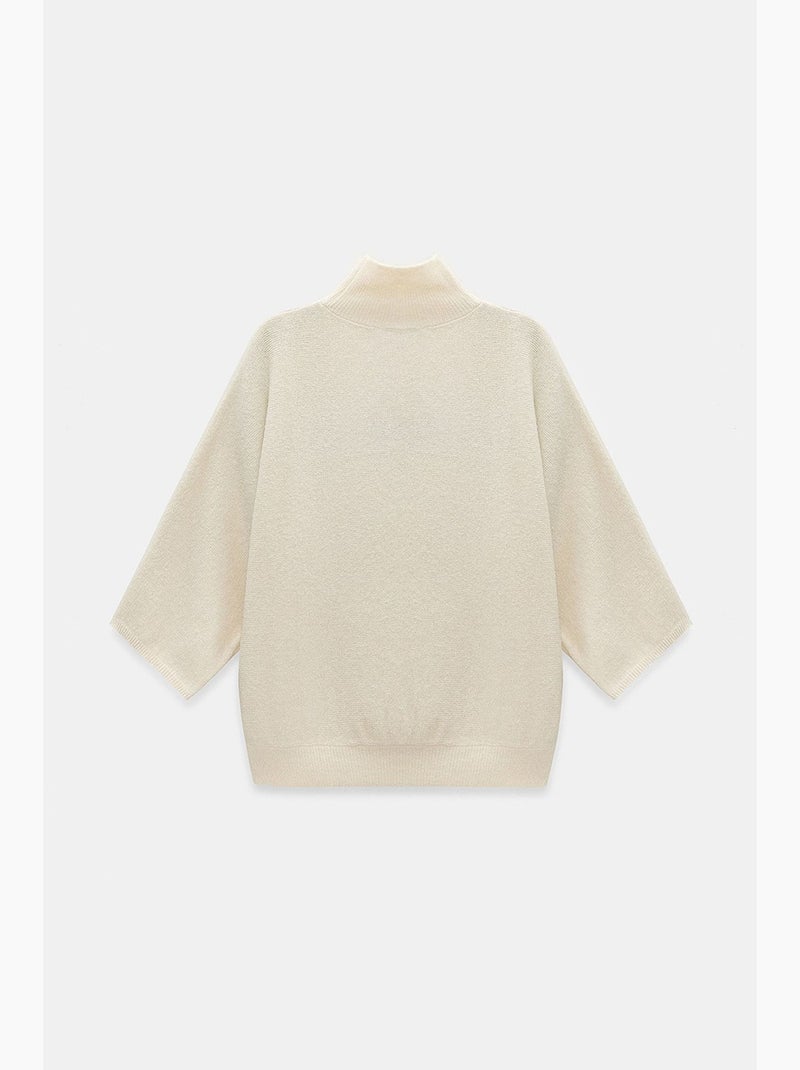 Pull femme en mélange de laine dilvin Crème - Kiabi