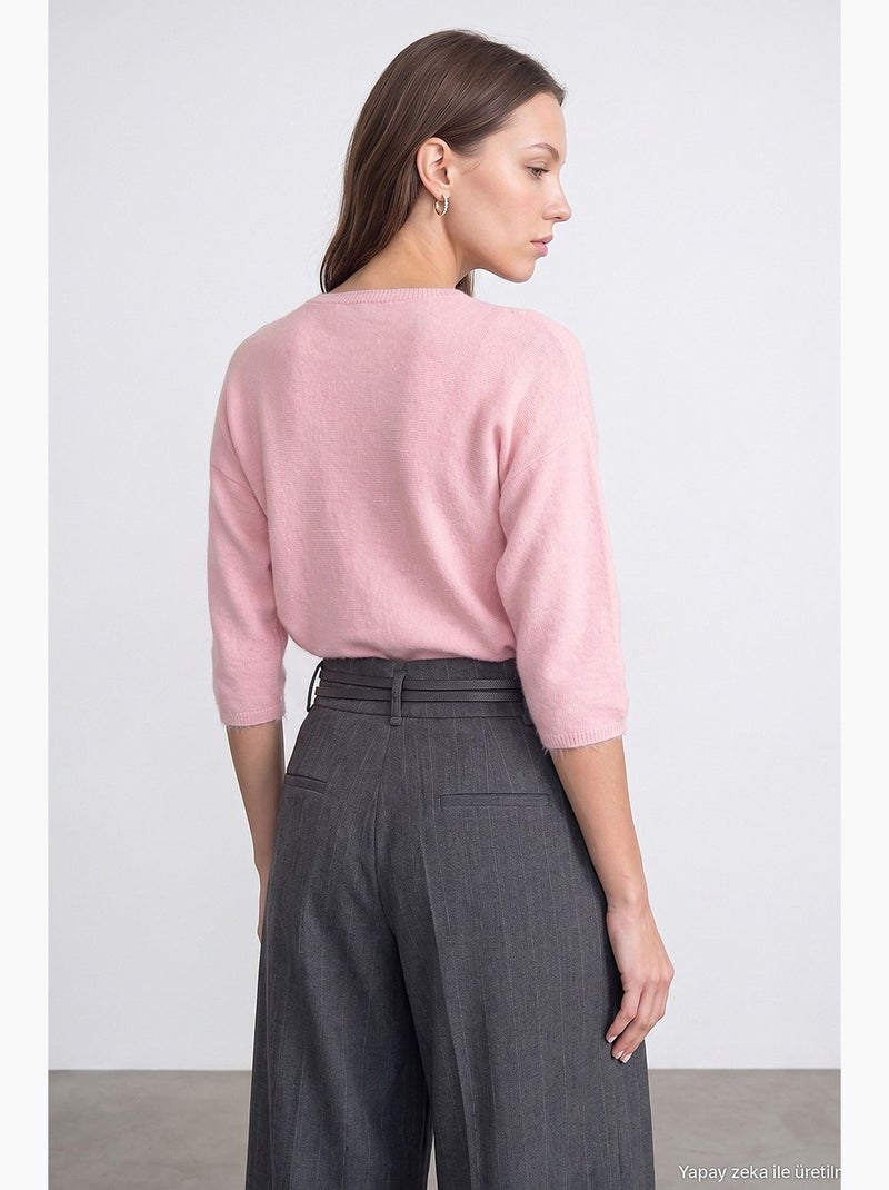 Pull femme en mélange de laine dilvin Rose - Kiabi