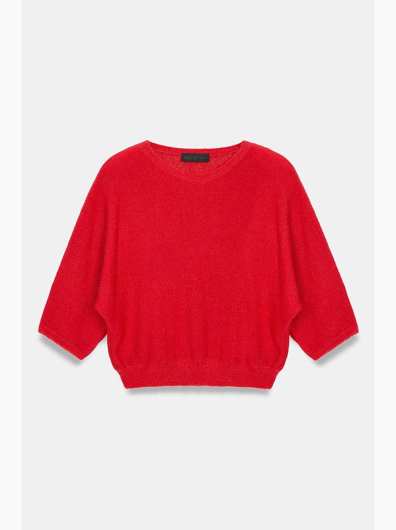 Pull femme en mélange de laine dilvin Rouge - Kiabi