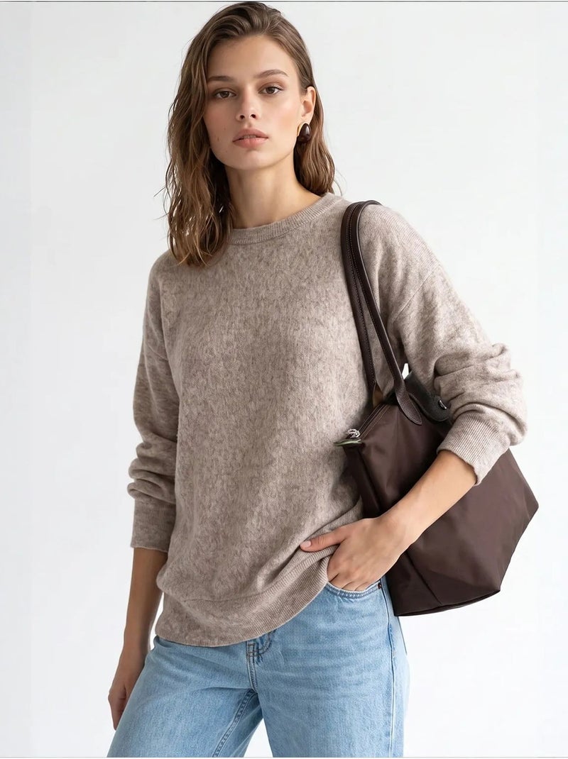 Pull femme en mélange de laine mixray Beige naturel - Kiabi