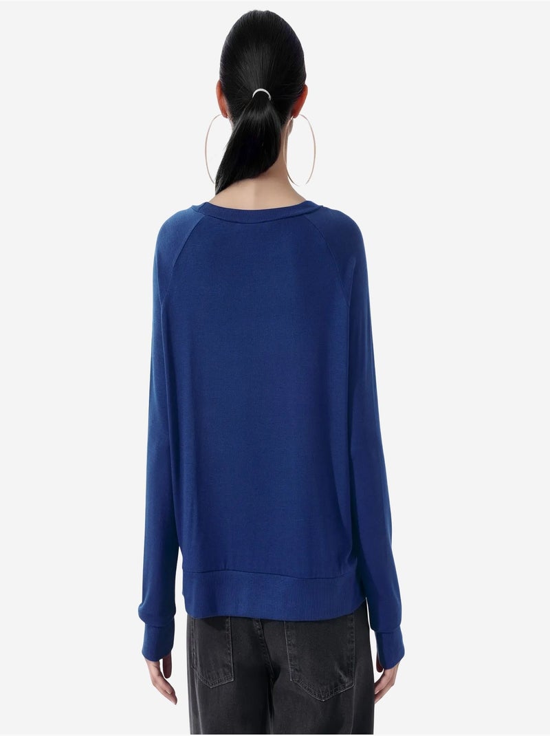 Pull femme en mélange de viscose busem Bleu cobalt - Kiabi