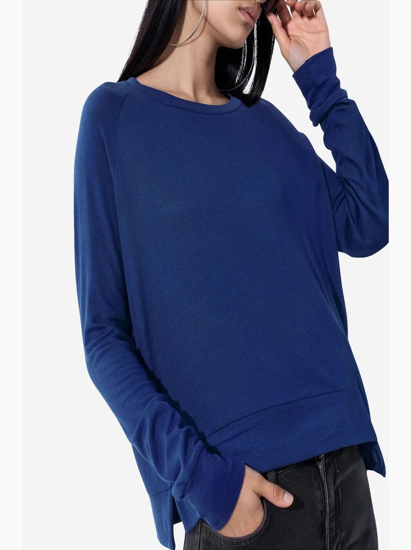 Pull femme en mélange de viscose busem Bleu cobalt - Kiabi