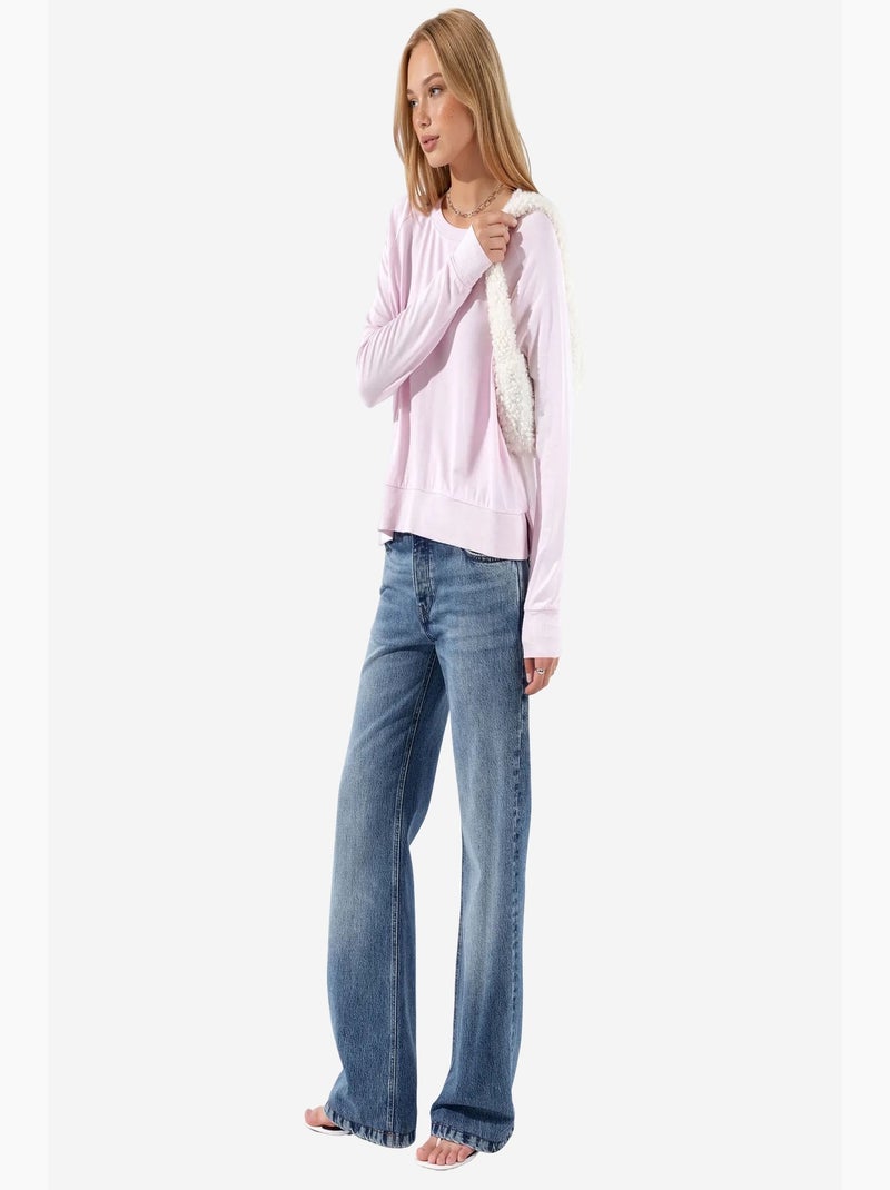 Pull femme en mélange de viscose busem Rose clair - Kiabi