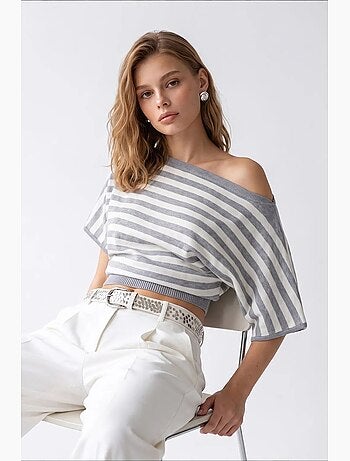 Pull femme en mélange de viscose mixray