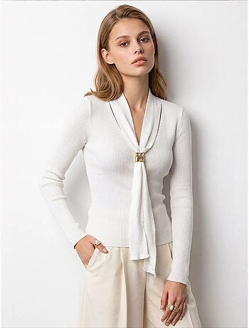 Pull femme en mélange de viscose mixray