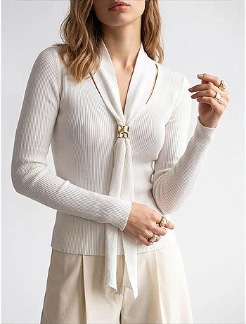 Pull femme en mélange de viscose mixray