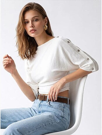 Pull femme en mélange de viscose mixray
