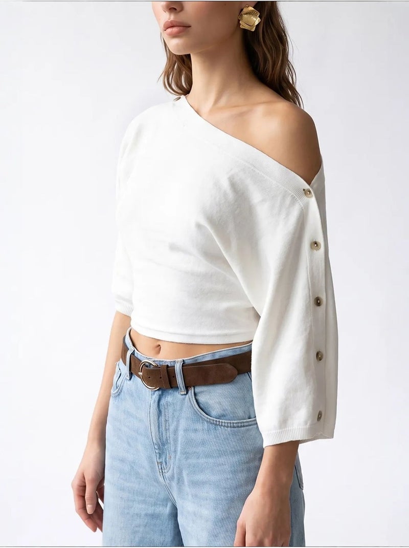 Pull femme en mélange de viscose mixray Blanc - Kiabi