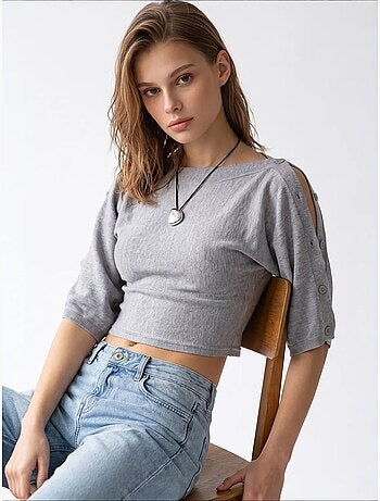 Pull femme en mélange de viscose mixray
