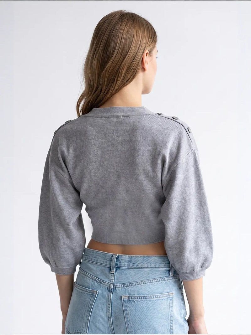 Pull femme en mélange de viscose mixray Gris clair - Kiabi