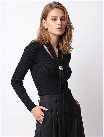 Pull femme en mélange de viscose mixray