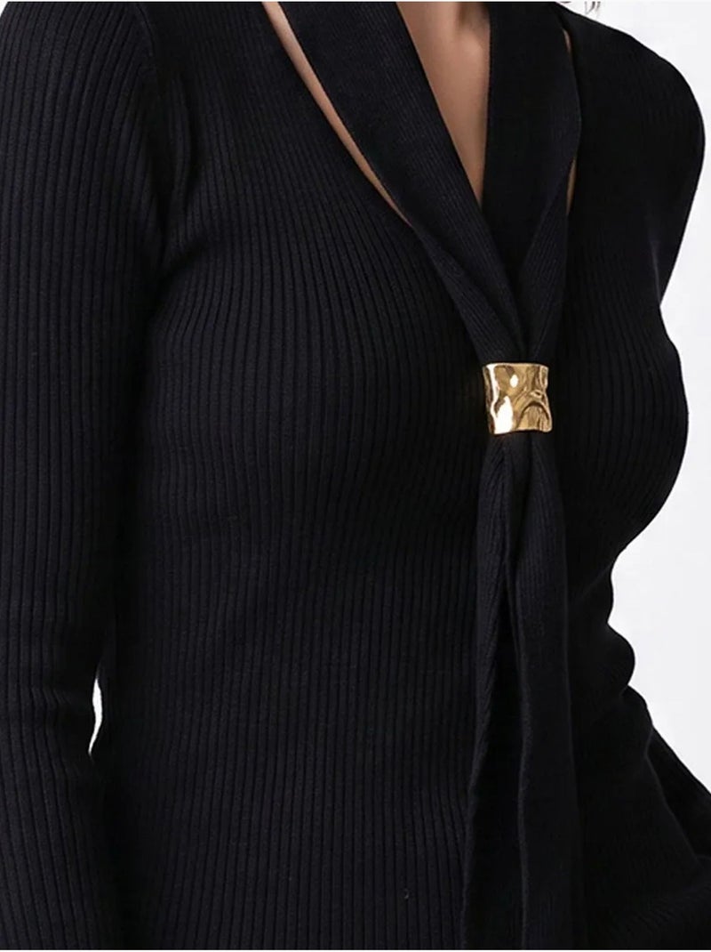 Pull femme en mélange de viscose mixray Noir - Kiabi