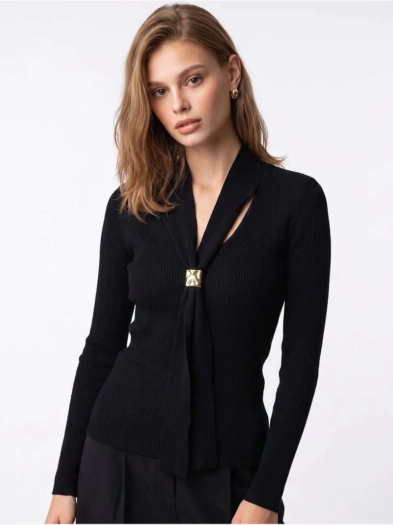 Pull femme en mélange de viscose mixray Noir - Kiabi