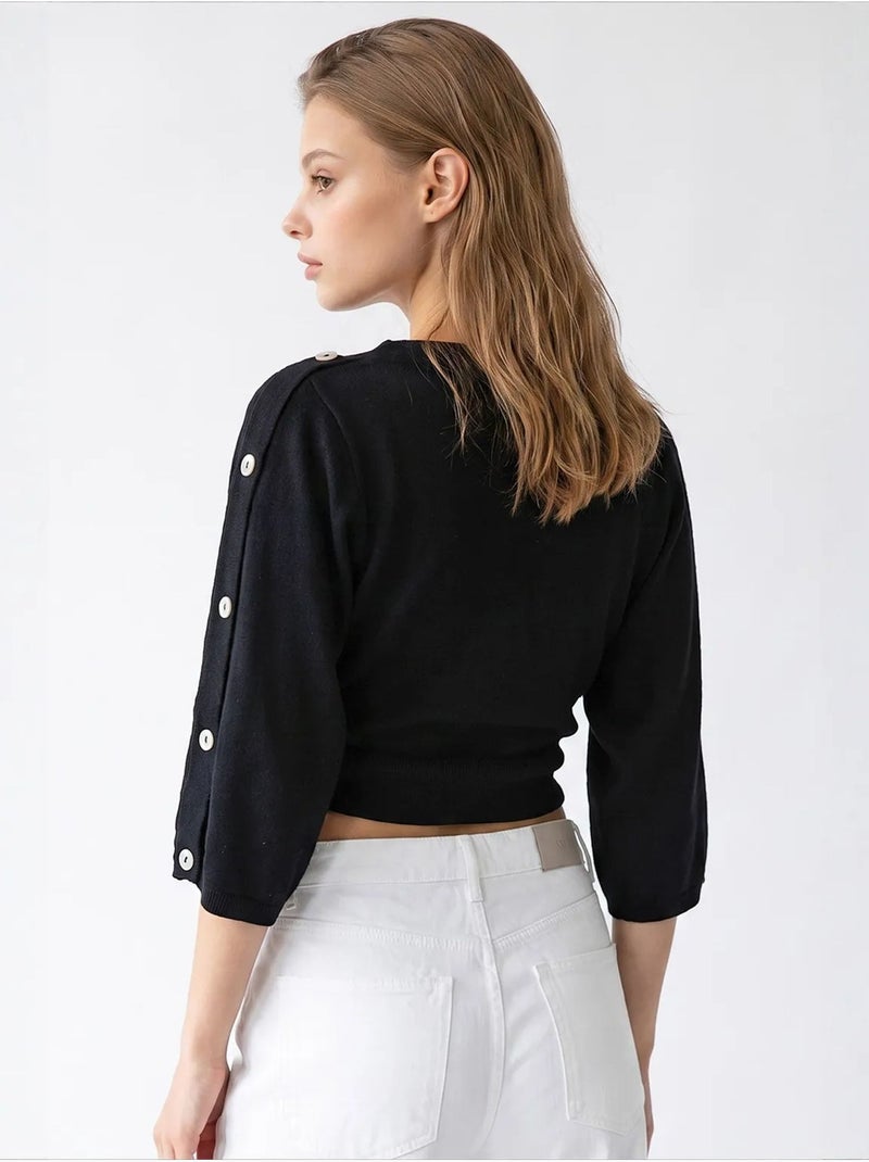 Pull femme en mélange de viscose mixray Noir - Kiabi