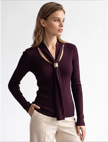 Pull femme en mélange de viscose mixray