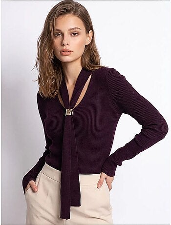 Pull femme en mélange de viscose mixray