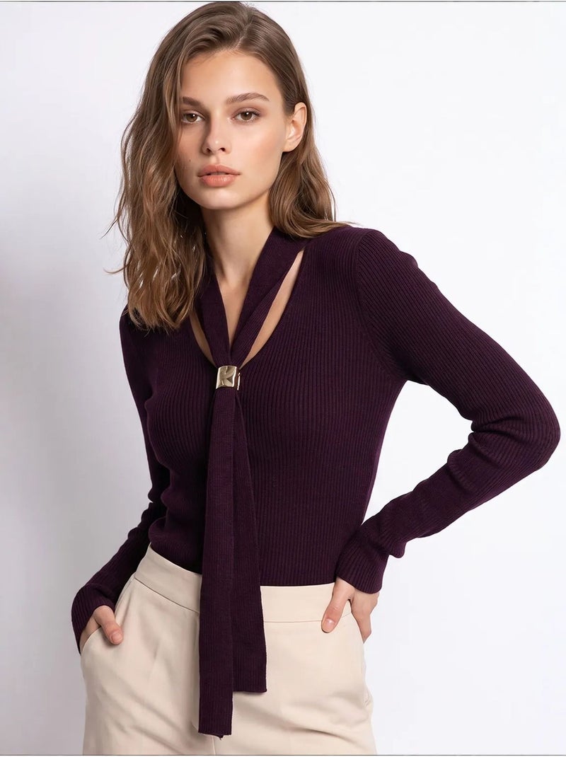 Pull femme en mélange de viscose mixray Violet - Kiabi