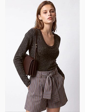 Pull femme en mélange viscose et cachemire mixray