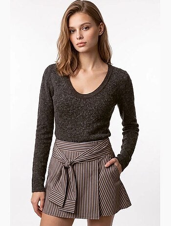 Pull femme en mélange viscose et cachemire mixray