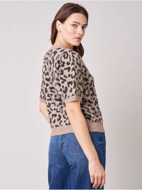 Pull femme imprimé léopard  'deeluxe' - Kiabi