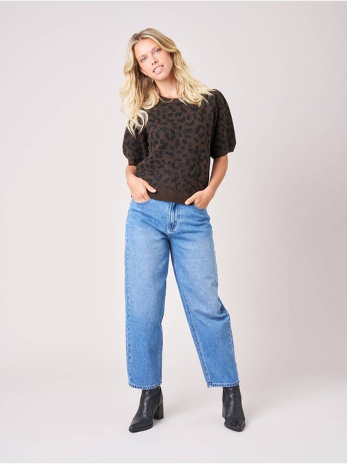 Pull femme imprimé léopard  'deeluxe' - Kiabi