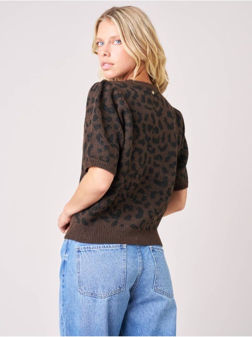 Pull femme imprimé léopard  'deeluxe' - Kiabi