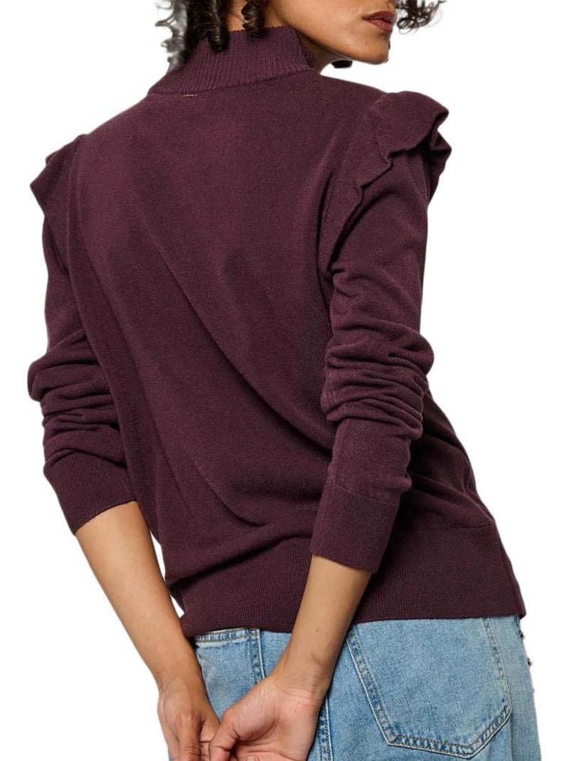 Pull femme kaporal Violet prune - Kiabi