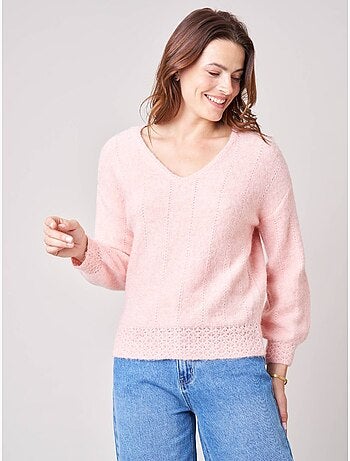 Pull femme maille douce 'deeluxe'