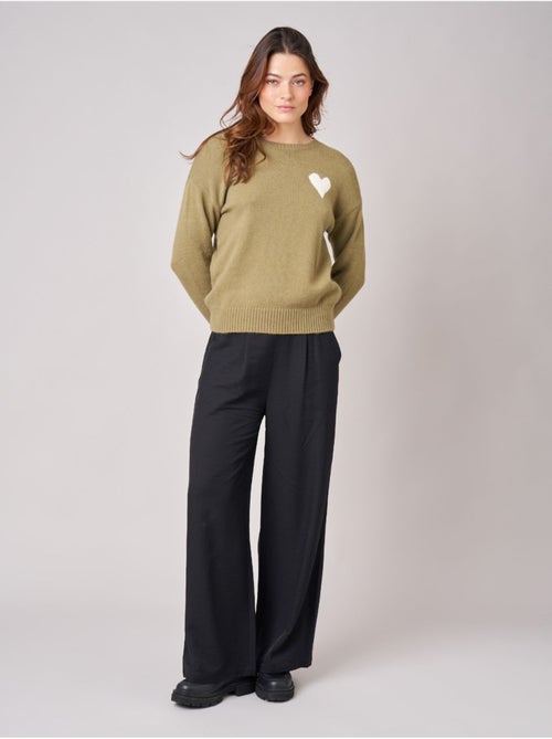 Pull femme maille douce motif cœur 'deeluxe' - Kiabi Pull femme maille douce motif cœur 'deeluxe' - Kiabi