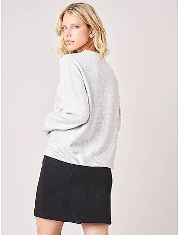 Pull femme maille douce motif ourson 'deeluxe'