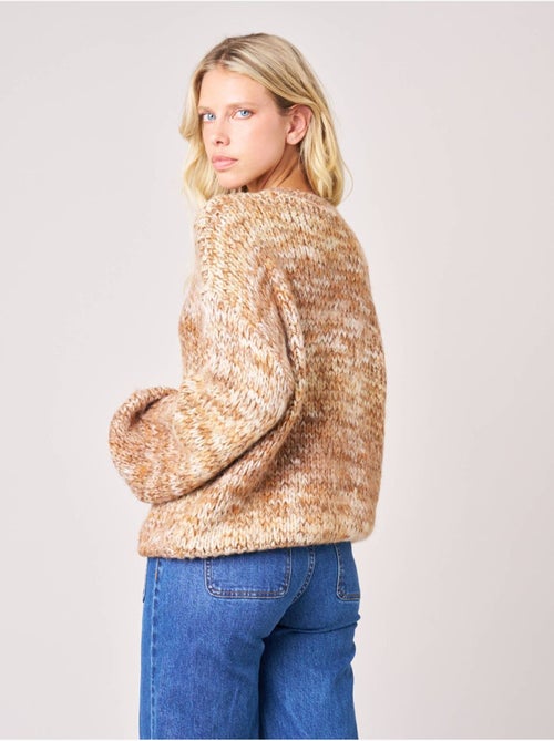 Pull femme maille multicolore effet chiné 'Deeluxe' - Kiabi