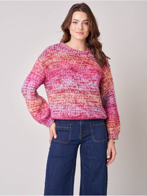 Pull femme maille multicolore effet chiné 'deeluxe' - Kiabi Pull femme maille multicolore effet chiné 'deeluxe' - Kiabi