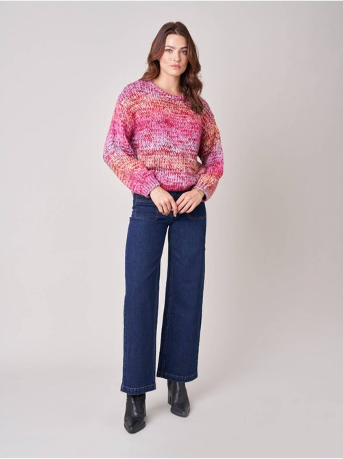 Pull femme maille multicolore effet chiné 'deeluxe' - Kiabi Pull femme maille multicolore effet chiné 'deeluxe' - Kiabi