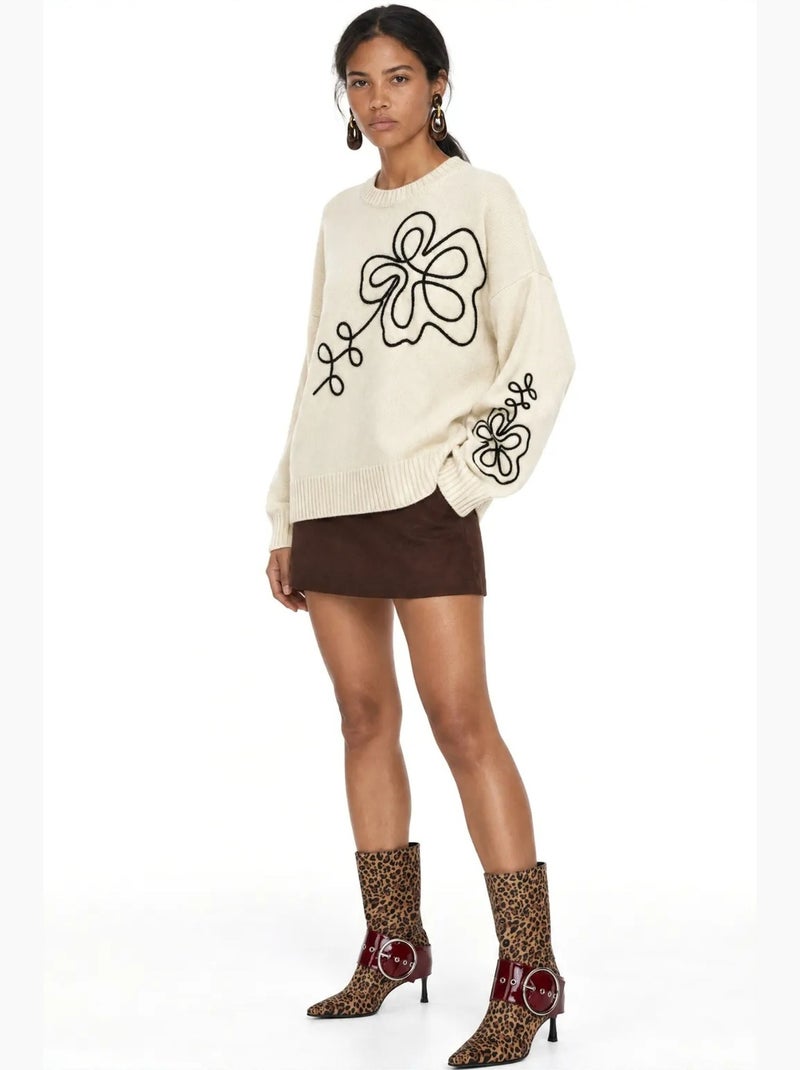 Pull femme mixray Crème - Kiabi
