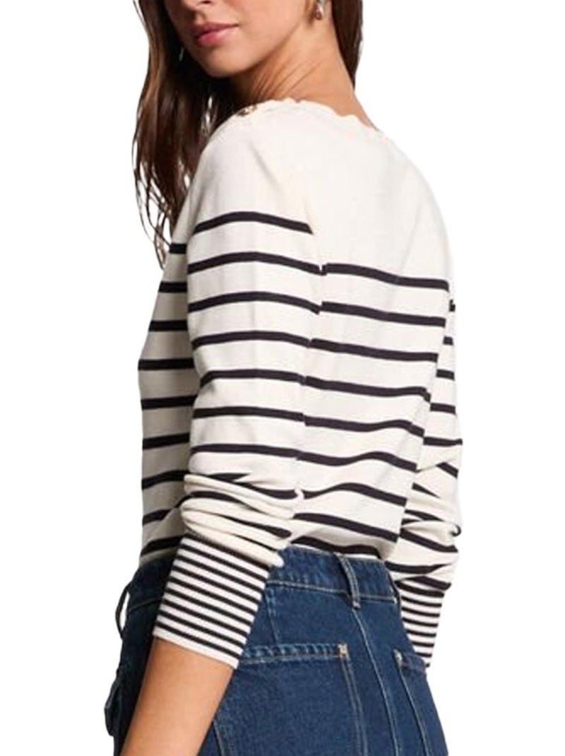 Pull  Femme Morgan Jauge Beige - Kiabi