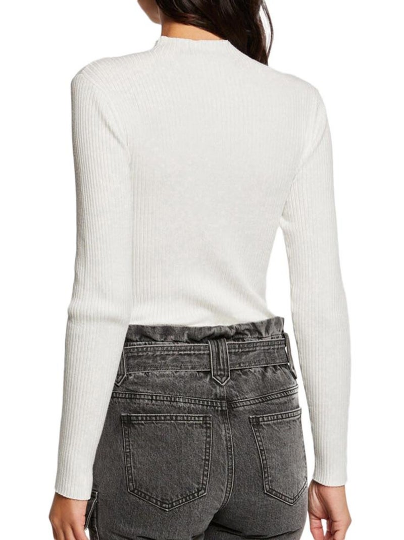 Pull  Femme Morgan Meline Blanc - Kiabi
