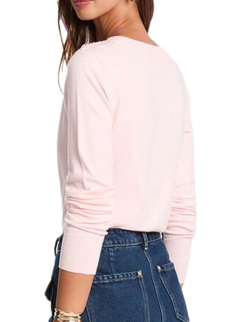 Pull  Femme Morgan MKISS Rose - Kiabi