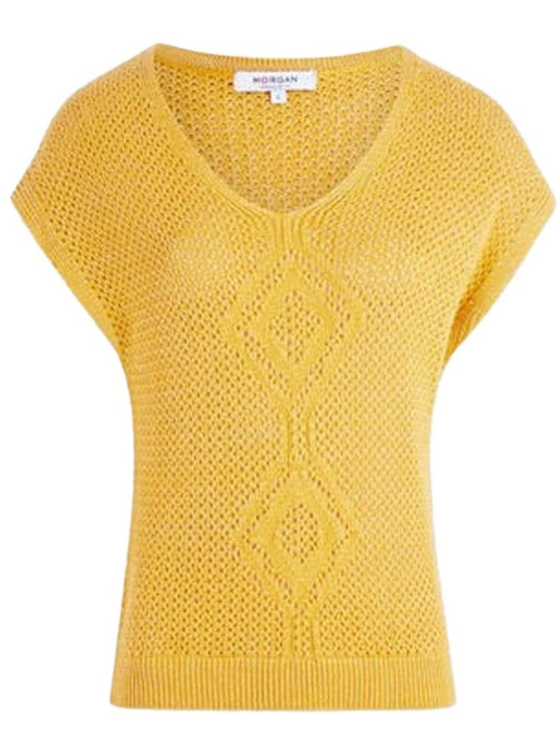 Pull  Femme Morgan Mouni Jaune - Kiabi