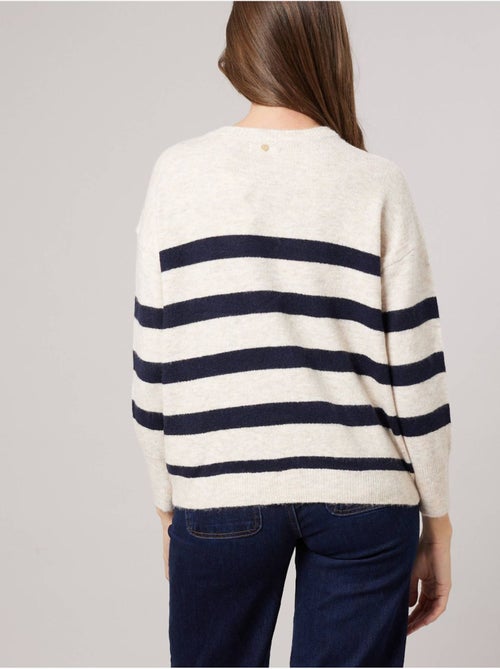 Pull femme rayé  'deeluxe' - Kiabi