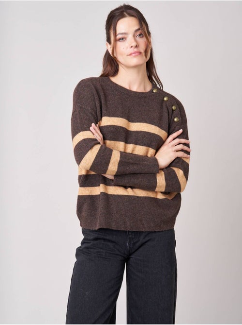 Pull femme rayé  'deeluxe' - Kiabi