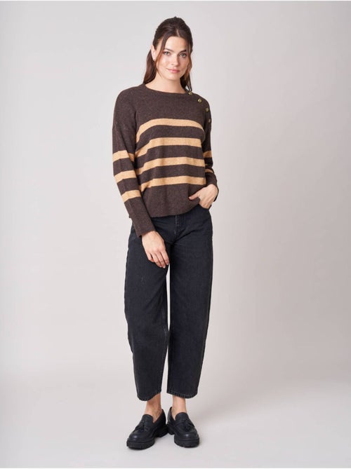 Pull femme rayé  'deeluxe' - Kiabi