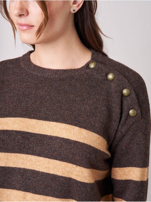 Pull femme rayé  'deeluxe' - Kiabi