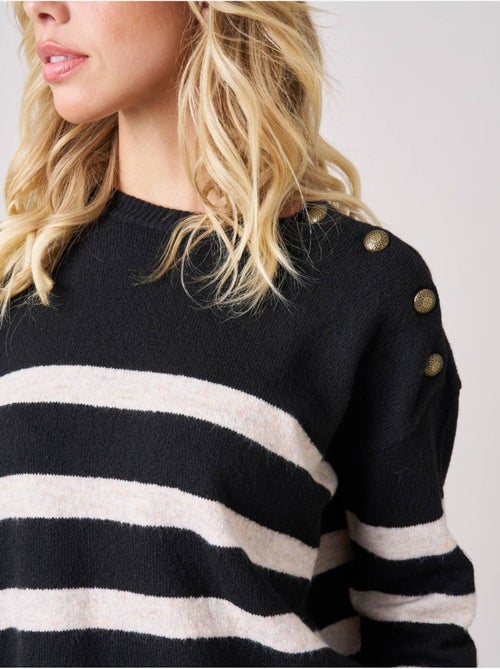 Pull femme rayé  'deeluxe' - Kiabi