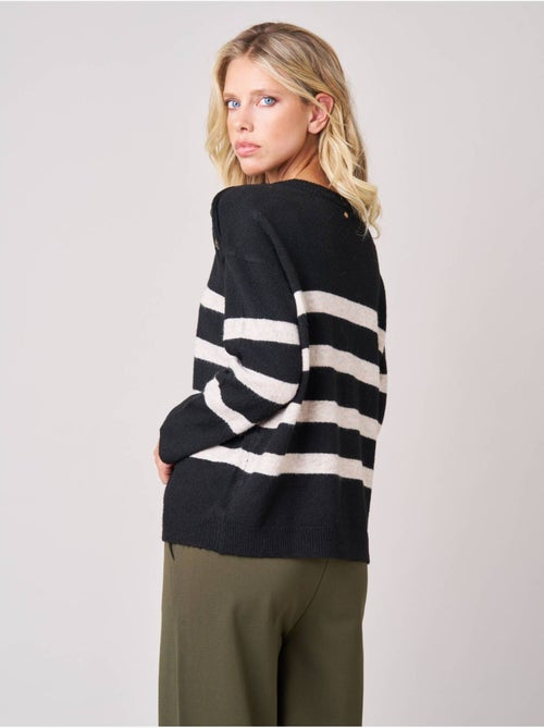 Pull femme rayé  'deeluxe' - Kiabi