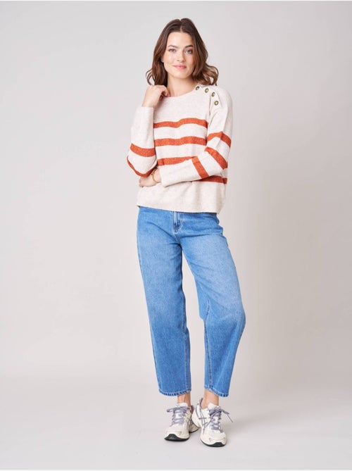 Pull femme rayé 'Deeluxe' - Kiabi Pull femme rayé 'Deeluxe' - Kiabi